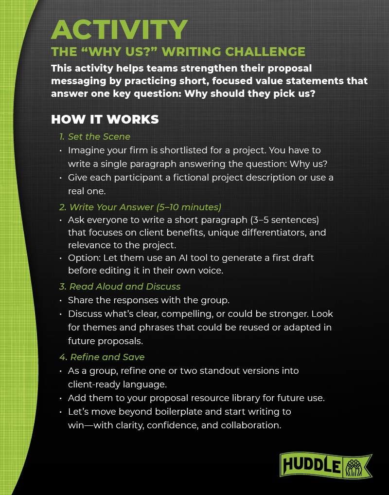 Huddle Activity July