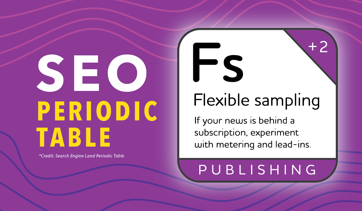 Marketlink SEO Periodic Table PUBLISHING Flexible Sampling Blog