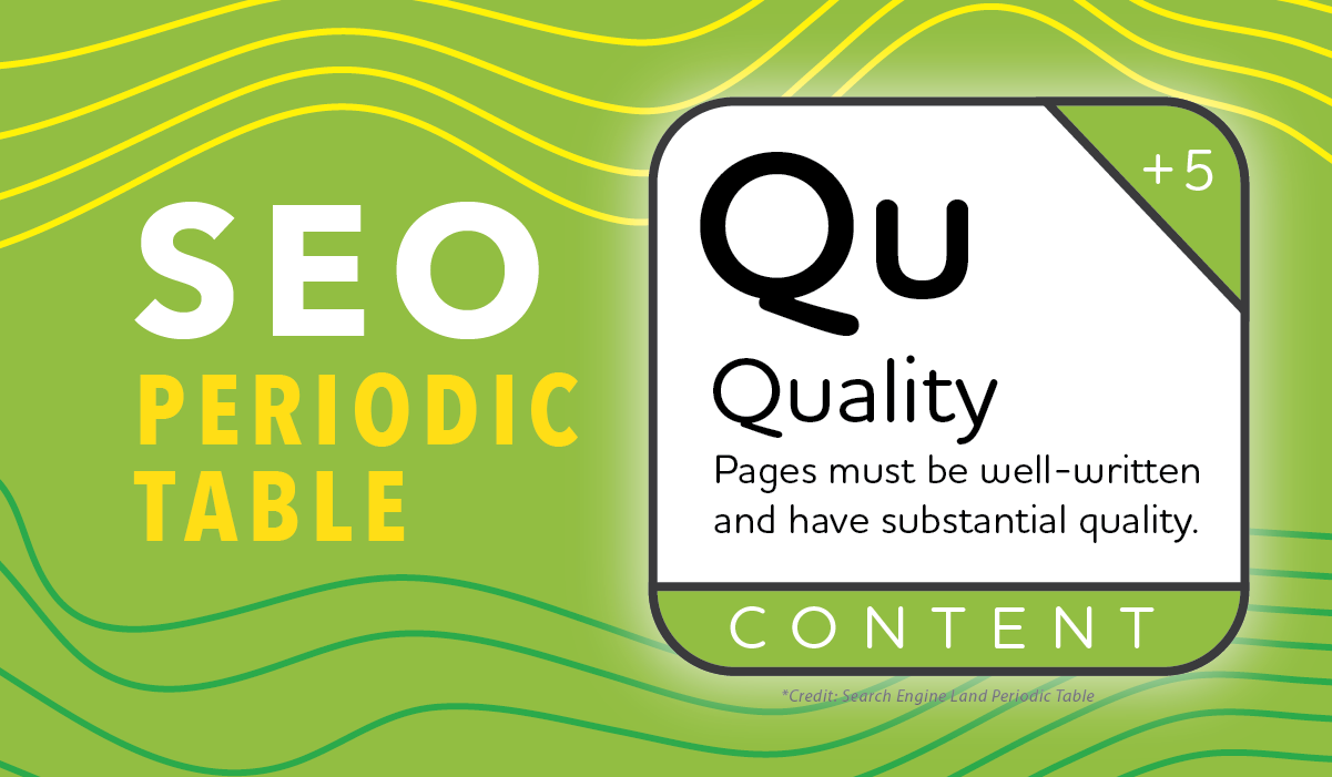 Marketlink SEO Periodic Table Content Quality Blog