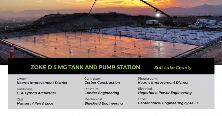 Project Spotlight: Zone D 5 MG Tank and Pump Station | Salt Lake County
