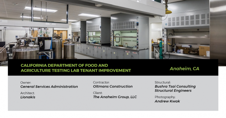 Project Spotlight: California Department of Food &amp; Agriculture Testing Lab Tenant Improvement
